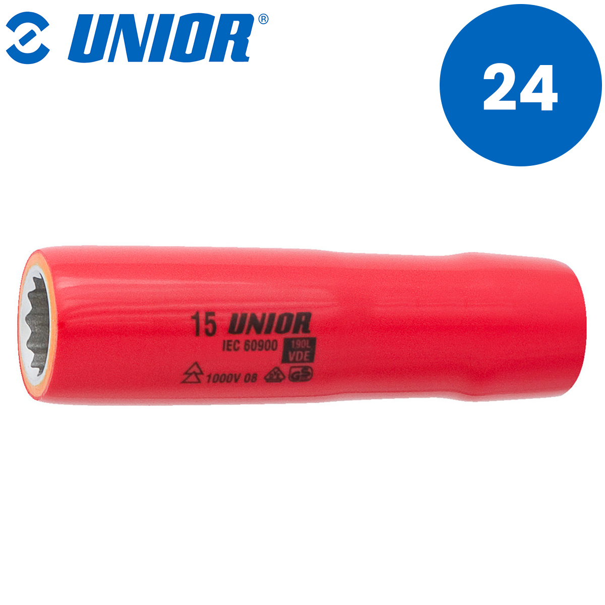 24 Nasadni ključ 1/2" izolirani dugi UNIOR 190 621605 24mm