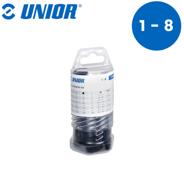 Set izvlakača polomljenih vijaka - šarafa UNIOR 778 1-8/8 616822