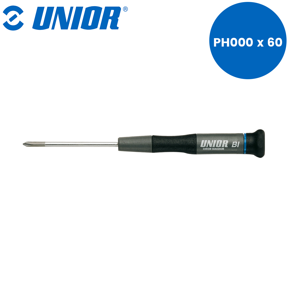 Izvijač križni (PH) elektroničarski UNIOR 615 608304 PH000 x 60mm Križni izvijač - šarafciger PH električarski UNIOR 615 PH000x60mm 608304