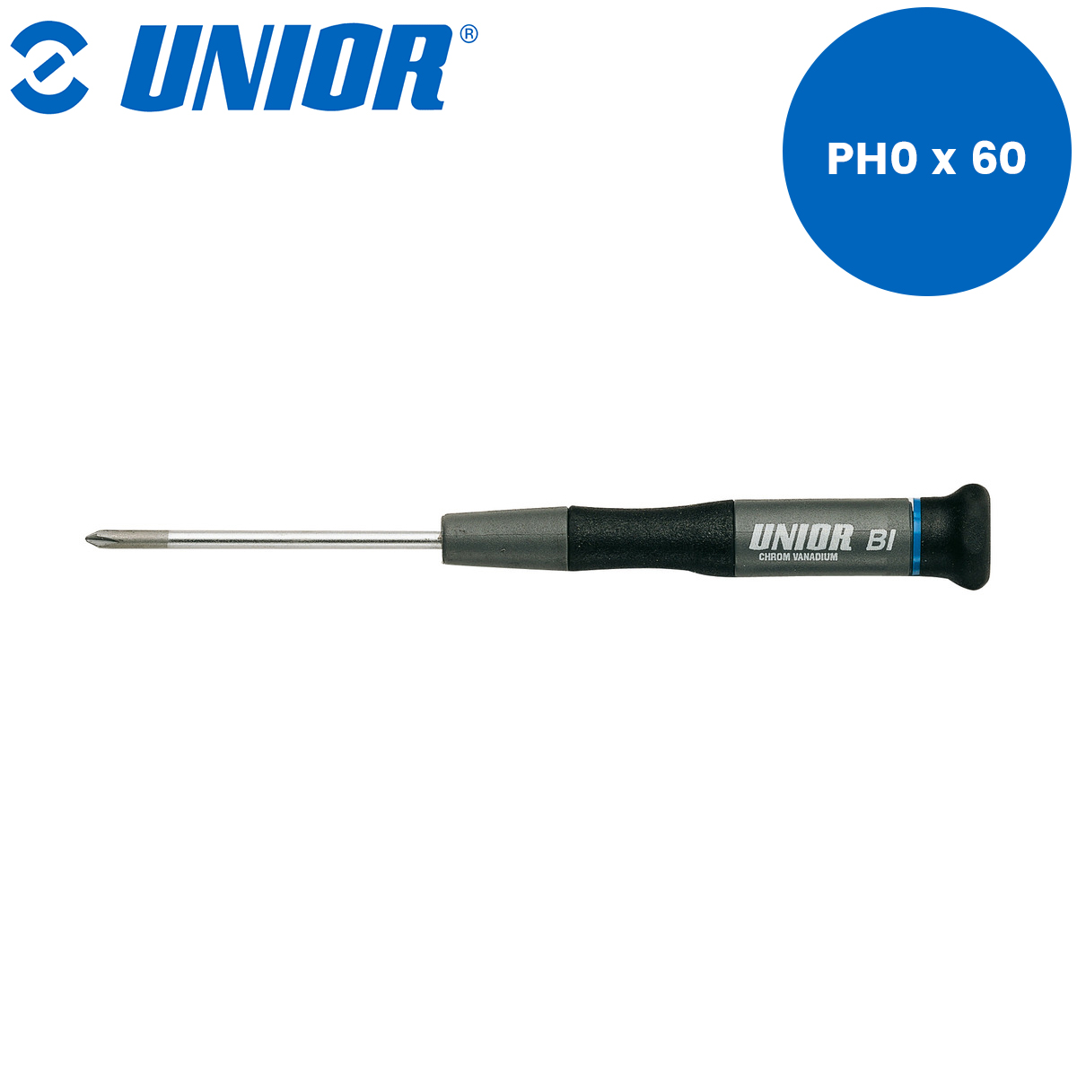 Izvijač križni (PH) elektroničarski UNIOR 615 608306 PH0 x 60mm Križni izvijač - šarafciger PH elektroničarski UNIOR 615 PH1x80mm 608307
