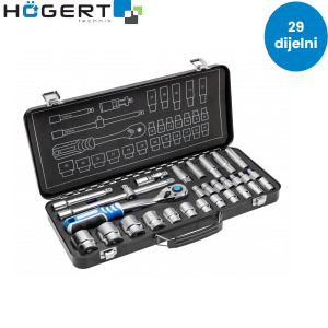 Set ručnih alata u koferu Hoegert 29-dijelni HT1R480
