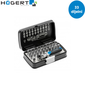 Set ručnog alata Hoegert 33-dijelni 1/4” HT1R460