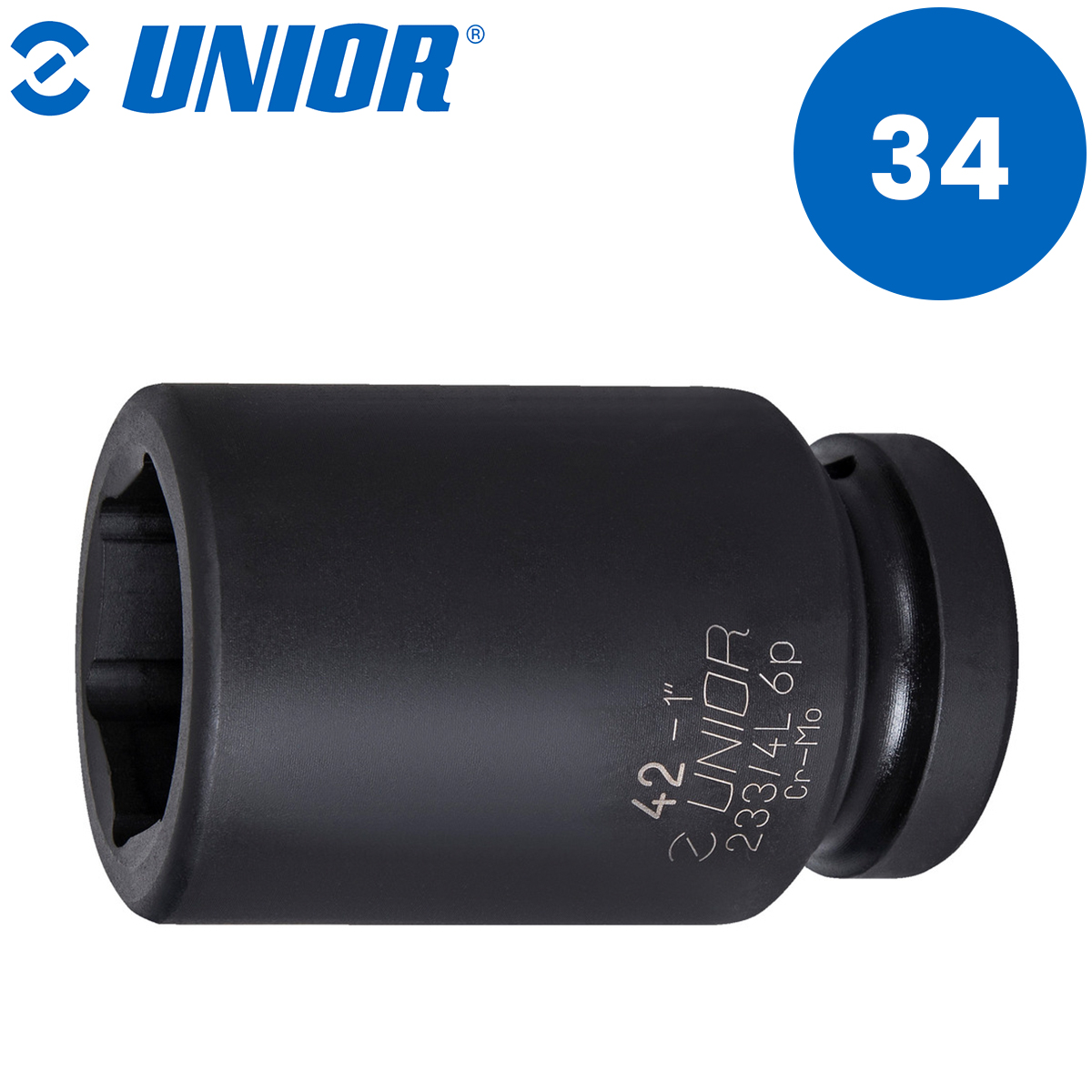 Ključ nasadni dugi IMPACT 1" UNIOR 233 616777 34mm Nasadni ključ 1" Impact dugi UNIOR 233 616777 34mm