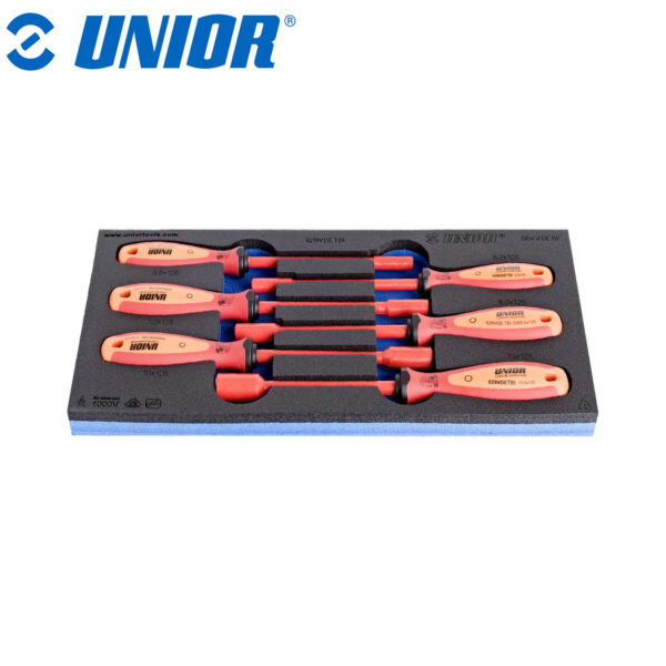 Set nasadnih izoliranih izvijača s VDE TBI ručkom u SOS ulošku UNIOR 964 5.5-13/6 621808