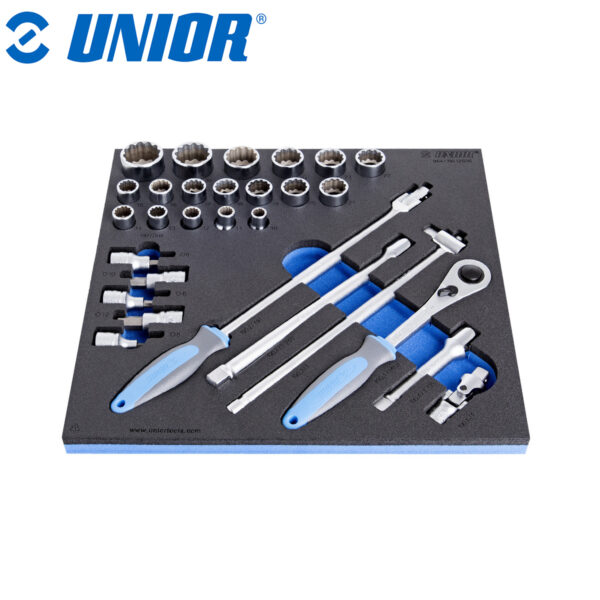 Set nasadnih ključeva 1/2" u SOS ulošku 12-kutnih UNIOR 964 621186 29-dijelni