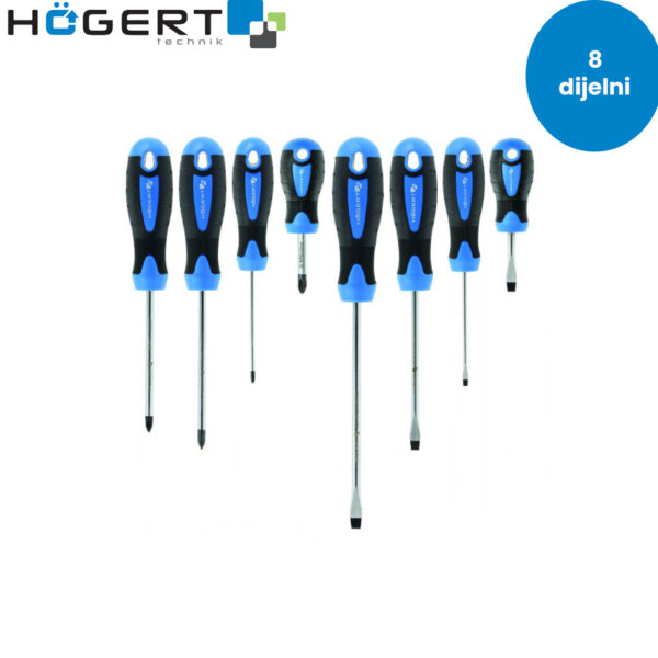 Set izvijača-šarafcigera Hoegert 8-dijelni HT1S096
