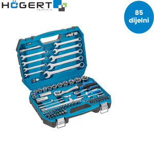 Set ručnih alata u koferu Hoegert 85-dijelni HT1R425