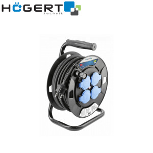 Gumeni produžni kabel-kabl na koturu Hoegert 20m HT1E720