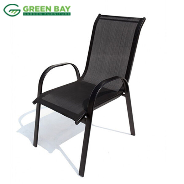 Metalna baštenska stolica - crna Green bay Como 41075