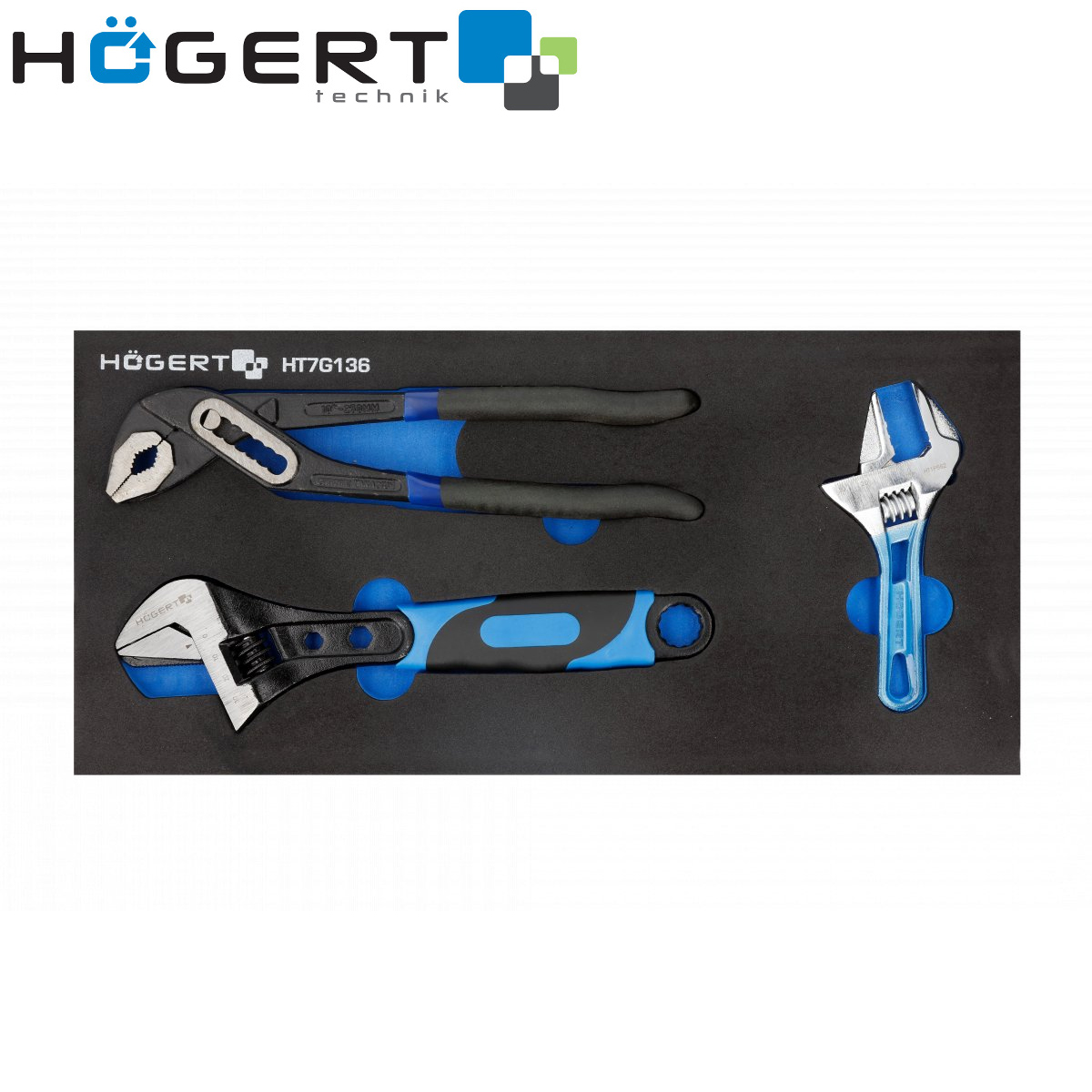 Hoegert set kliješta i ključeva 3 kom - HT7G136 Set ručnih alata - kliješta i ključeva Hoegert HT7G136 3-dijelni