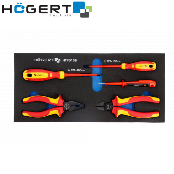 Set ručnih alata Hoegert HT7G139 VDE 1000V 5-dijelni