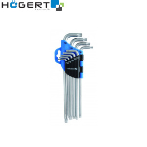 Set Torx nasadnih ključeva - dugih Hoegert T10-T50 9-dijelni HT1W818