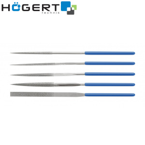 Set tankih turpija - dijamantskih Hoegert 5-dijelni HT3B808