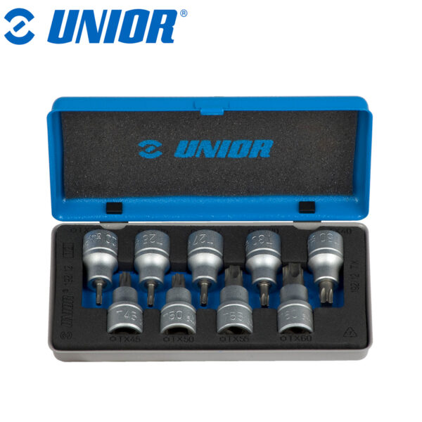 Set nasadnih ključeva TX 1/2" UNIOR 192 603657 TX20-TX60/9 u metalnoj kutiji