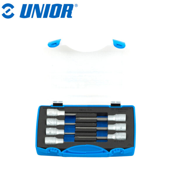 Set nasadnih ključeva s TX profilom dugih 1/2" UNIOR 192 619417 TX20-50/7 u plastičnoj kutiji