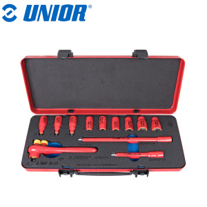 Set nasadnih ključeva izoliranih 3/8" u metalnoj kutiji UNIOR 239 619419 10-22/13