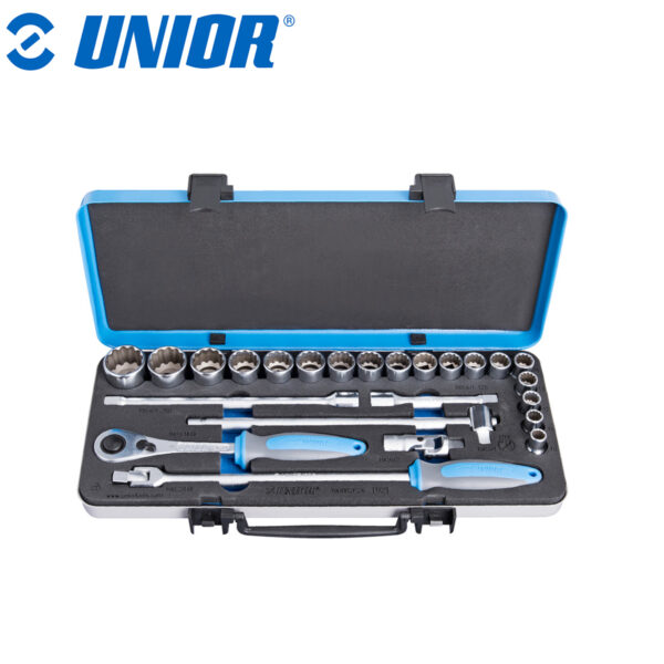 Set nasadnih ključeva 1/2" 12-kutni UNIOR 190 611941 10-32/24 u metalnoj kutiji