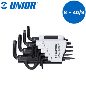 Set imbus ključeva sa TX profilom na plastičnom stalku UNIOR 220 617077 8-40/9