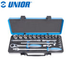 Set nasadnih ključeva 1/2" 12-kutni UNIOR 190 615180 5/16"-1.1/4"/22 u metalnoj kutiji