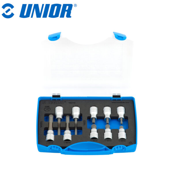 Set nasadnih ključeva s ZX profilom 1/2" UNIOR 192 617125 10-dijelni u plastičnoj kutiji