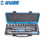 Set nasadnih ključeva 1/2" 12-kutni UNIOR 190 611943 3/8-1.1/4" u metalnoj kutiji