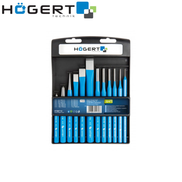 Set sjekača i izbijača Hoegert 12-dijelni HT3B712