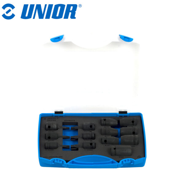 Set Torx nasadnih ključeva Impact 1/2" u plastičnoj kutiji UNIOR 231 615227 13-dijelni