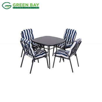 Baštenski set sto + 4 stolice sa jastucima – Veneto Green bay 037984
