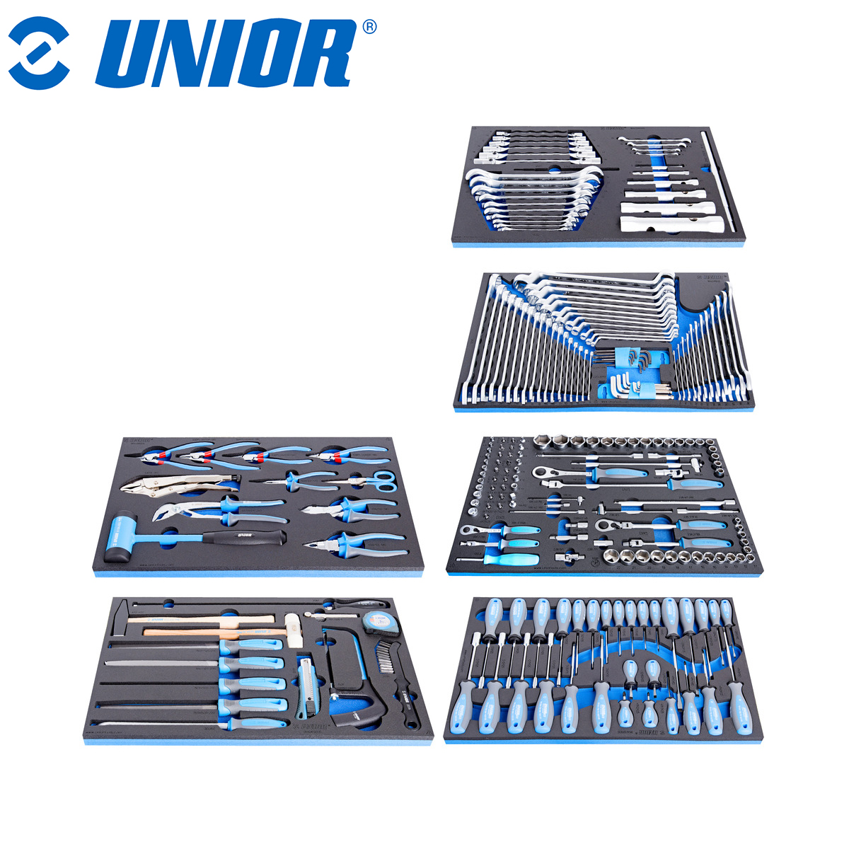 Set alata u SOS ulošcima za alat UNIOR 1011 623928 /229 Set alata 229-dijelni u SOS ulošcima za alat UNIOR 1011 623928