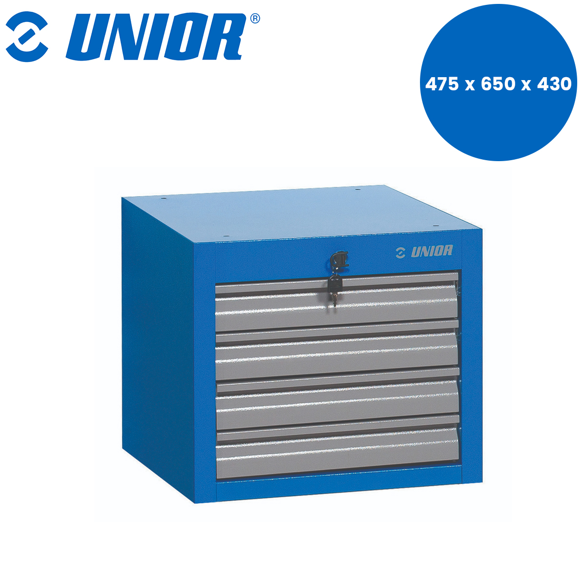 Orman za alat, uži, sa 4 fioke za modularne radne stolove UNIOR 990 625626 475 x 650 x 430mm Ormar za alat uži sa 4 fioke za modularne radne stolove UNIOR 990 625626 475x650x430mm
