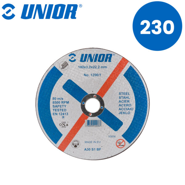 Brusna ploča za brusilice ravna za metal UNIOR 1200 610487 230mm