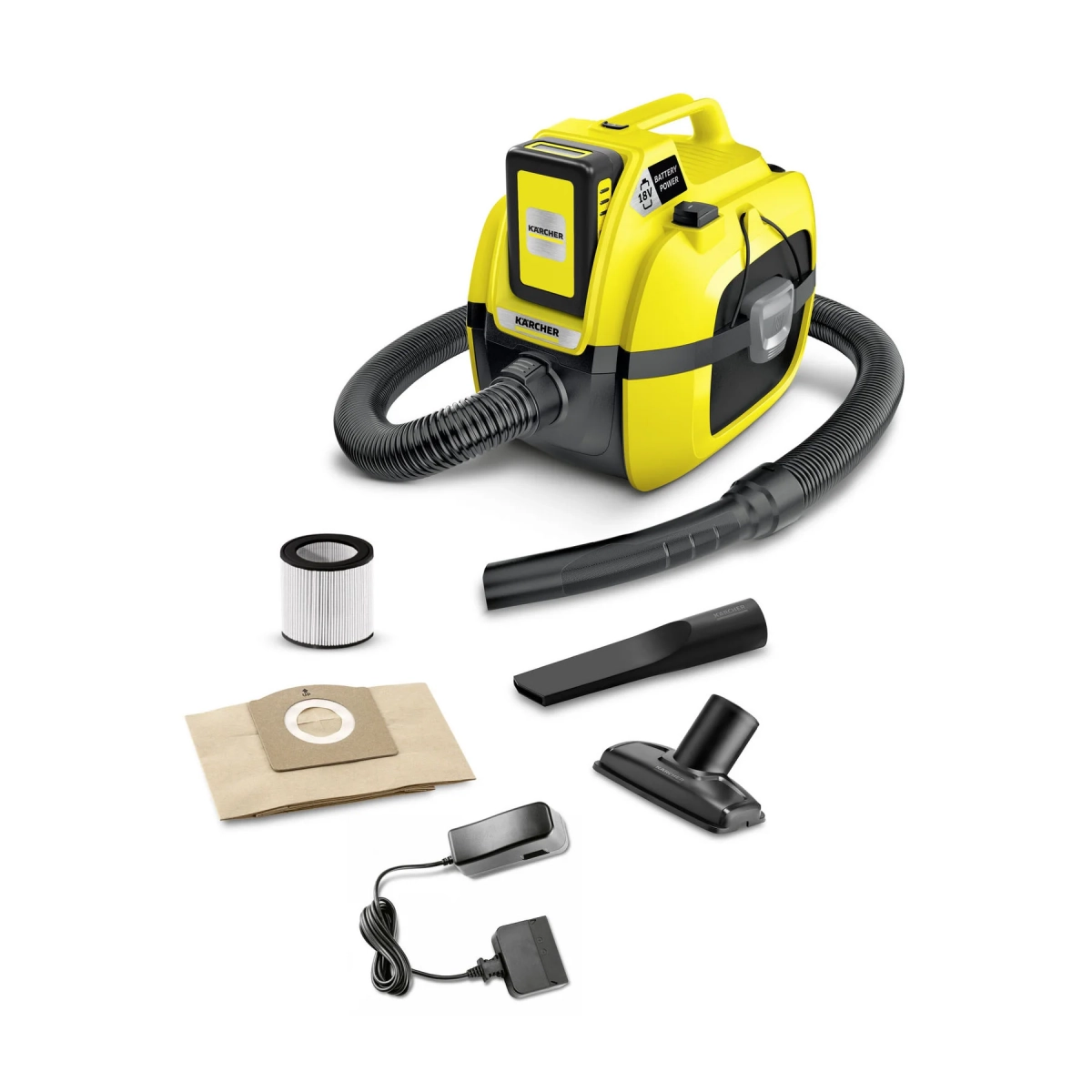 Aku usisivač za mokro-suho usisavanje KARCHER WD 1 Compact 1.198-301.0 Battery Set 18V