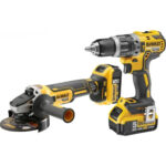 Aku set - bušilica - odvijač i ugaona - kutna brusilica DeWalt DCK2080P2T 18V sa dvije 5Ah baterije i punjačem u TSTAK koferu