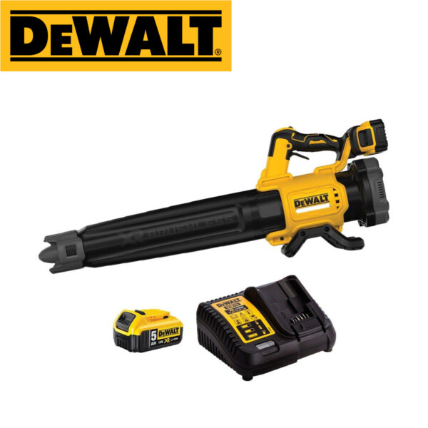 Aku puhač - duvač lišća DeWalt 18V XR sa 5Ah baterijom i punjačem DCMBL562P1