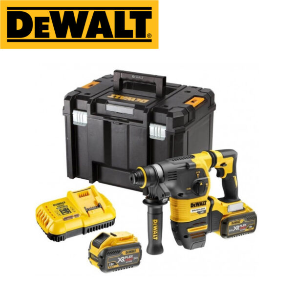 Aku udarna bušilica DeWalt DCH323T2 SDS-Plus FlexVolt 54V XR sa dvije 6Ah baterije i punjačem u TSTAK koferu