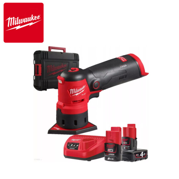 Aku vibraciona brusilica - šlajfarica Milwaukee M12 FDSS-422X 4933479681 12V sa dvije baterije i punjačem