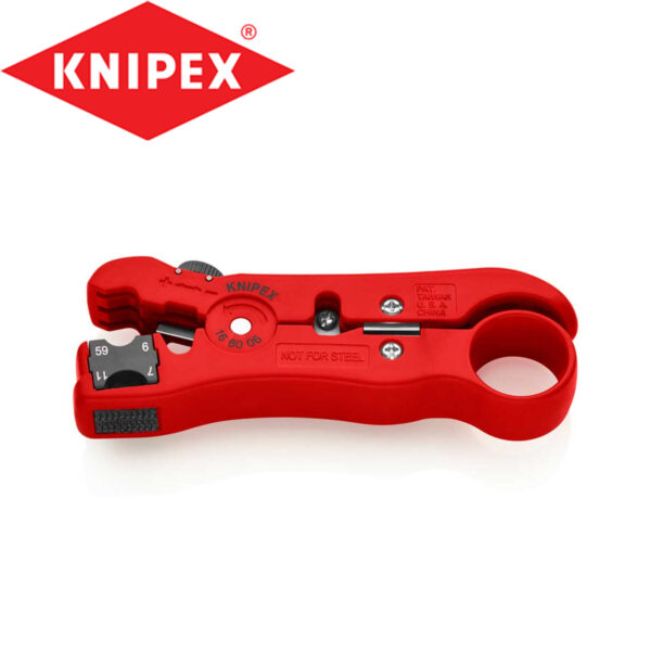 Skidač izolacije sa koaksijalnog i data kabla Knipex 16 60 06 SB RG59 RG6 RG7 RG11