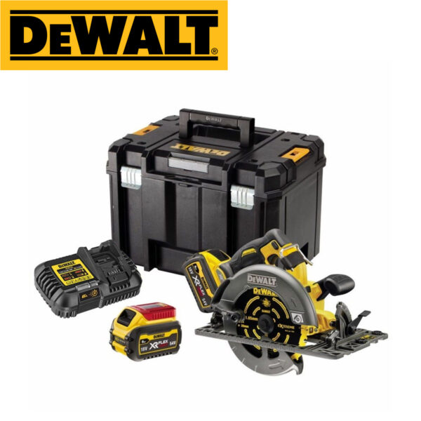 Aku ručna kružna pila - cirkular DeWalt DCS579T2 FlexVolt 54V XR 190mm sa dvije 6Ah baterije i punjačem u TSTAK koferu