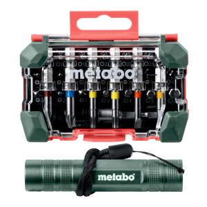Set bitova i ručna baterijska lampa Metabo 29-dijelni 626721000