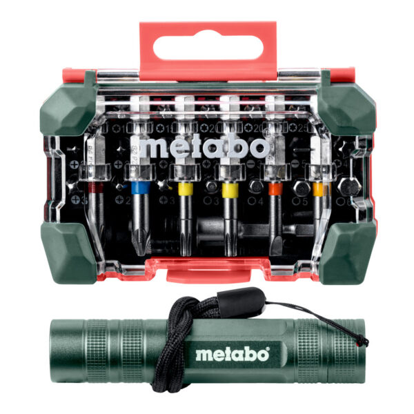 Set bitova i ručna baterijska lampa Metabo 29-dijelni 626721000