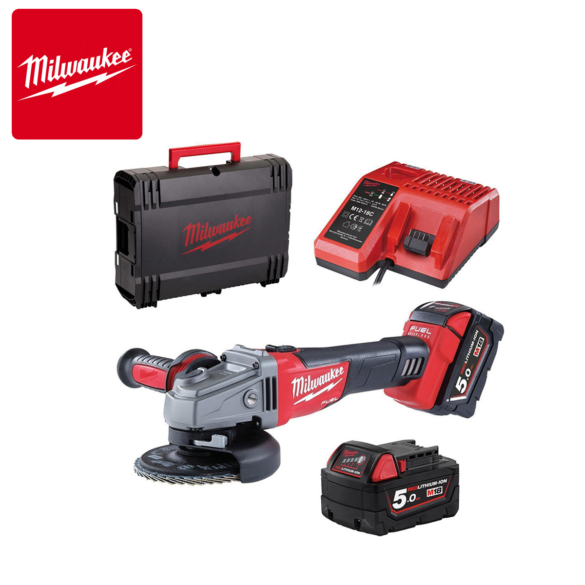 Aku ugaona kutna brusilica Milwaukee M18 CAG115X 502X 18V 115mm sa