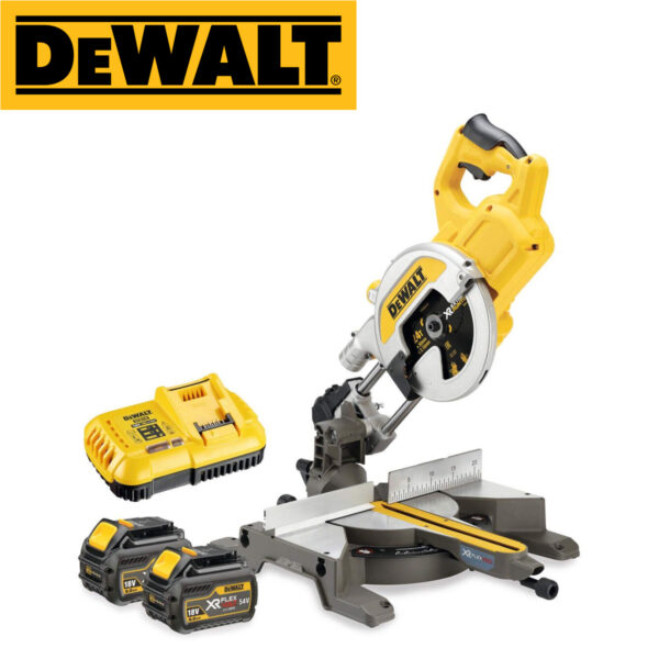 Aku potezno-nagibna pila - štucer DeWalt FlexVolt DCS777T2 54V XR 216mm sa dvije 6Ah baterije i punjačem
