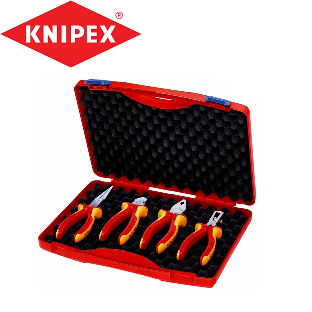 Garnitura kliješta u koferu 1000V 'Red' Electro - 4 dijelna Knipex 00 20 15 Set kliješta u koferu 'Red' Electro Knipex 00 20 15 4-dijelni