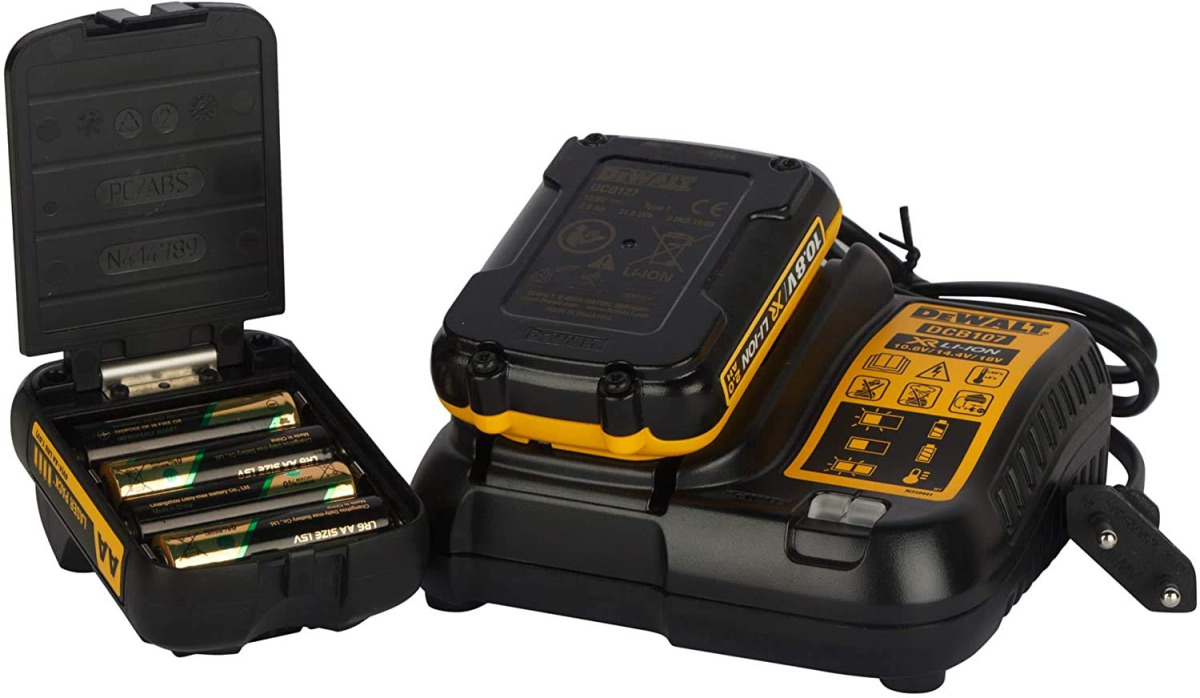 Laserski nivelir križni DeWalt DCE0825D1R 12V XR sa priborom 2Ah baterijom i punjačem u koferu