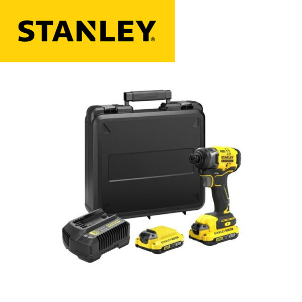 Aku udarni odvijač Stanley SFMCF810D2K 18V 170Nm 1/4" sa 2 baterije 2.0Ah i punjačem u koferu