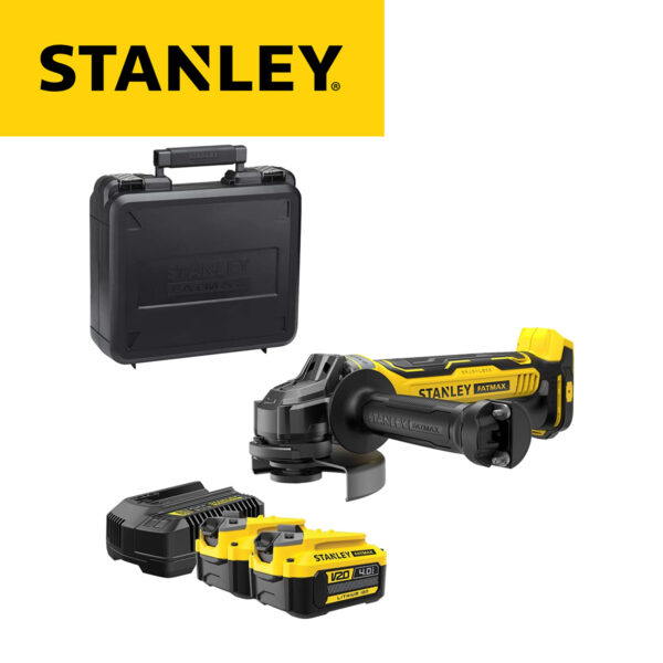 Aku ugaona-kutna brusilica Stanley SFMCG700M2K SFM V20 BL Cut Off Tool 18V sa 2 baterije 4.0Ah i punjačem u koferu