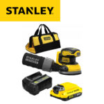 Aku vibraciona brusilica - šlajfarica Stanley SFMCW220D1S SFM V20 18V sa baterijom 2.0Ah i punjačem i priborom u torbi