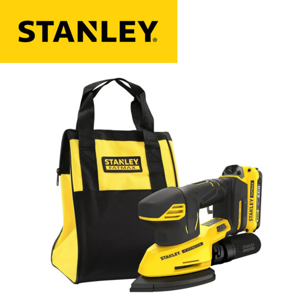 Aku vibraciona brusilica - šlajfarica Stanley SFMCW221D1S V20 18V sa baterijom 2.0Ah i punjačem u torbi