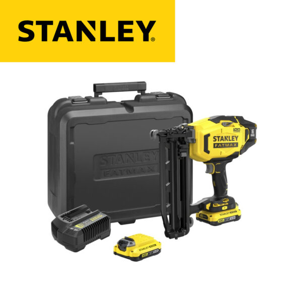 Aku pištolj za eksere-čavle Stanley SFM V20 SFMCN616D2K 18V sa 2 baterije 2.0Ah i punjačem u koferu