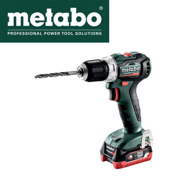 Aku bušilica - odvijač Metabo BS 12 60103880 12V sa dvije 4Ah baterije i punjačem u koferu